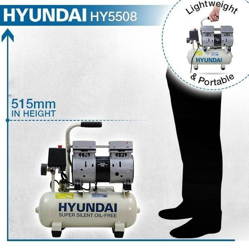 Load image into Gallery viewer, Hyundai 8Ltr Oil Free Compressor-Cartec UK
