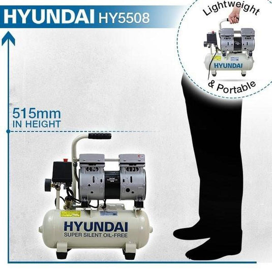 Hyundai 8Ltr Oil Free Compressor-Cartec UK