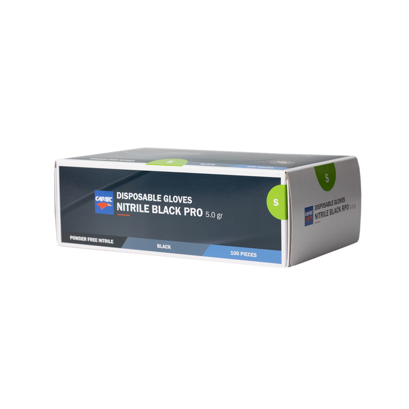 Load image into Gallery viewer, NEW Cartec Black Nitrile Disposable Gloves 5.0gr (Box 100)-Cartec UK
