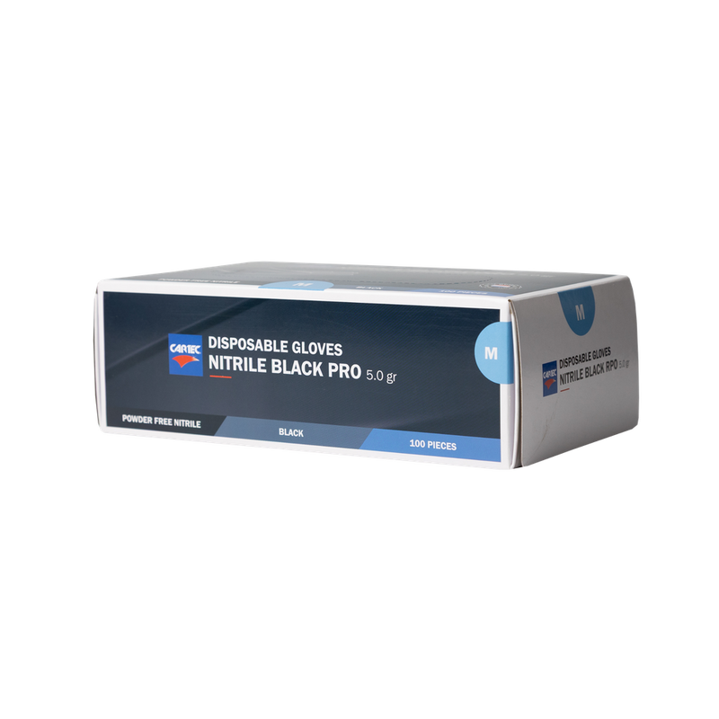 Load image into Gallery viewer, NEW Cartec Black Nitrile Disposable Gloves 5.0gr (Box 100)-Cartec UK
