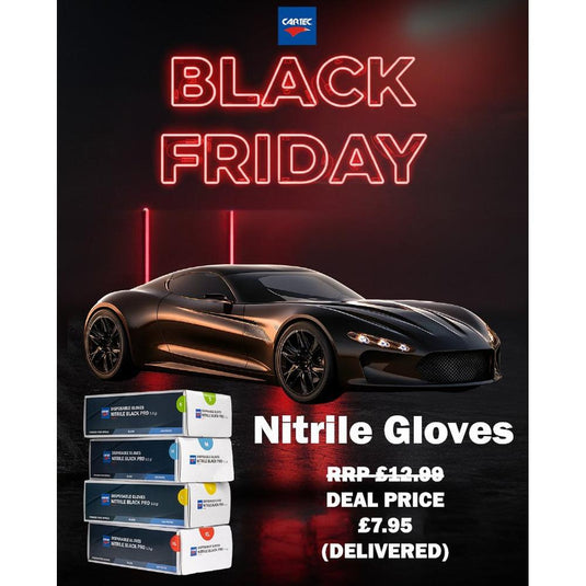 NEW Cartec Black Nitrile Disposable Gloves 5.0gr (Box 100)-Cartec UK