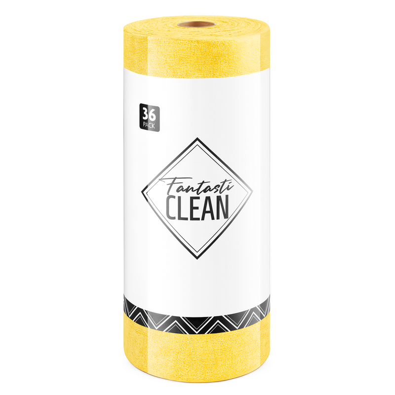 Load image into Gallery viewer, NEW Fantasticlean plush microfibre cloths on roll (36 pcs)-Cartec UK
