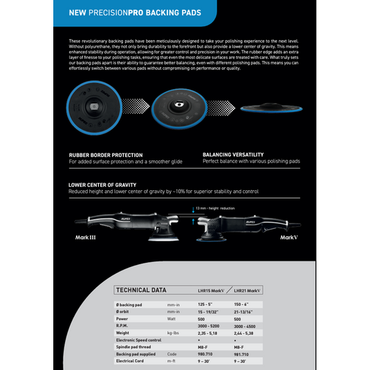 NEW Rupes Bigfoot LHR15 Mark V Random Orbital Polisher-Cartec UK