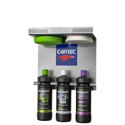 Wall Mounted 3 Bottle Starter System & 2 Compound Pads-Cartec UK