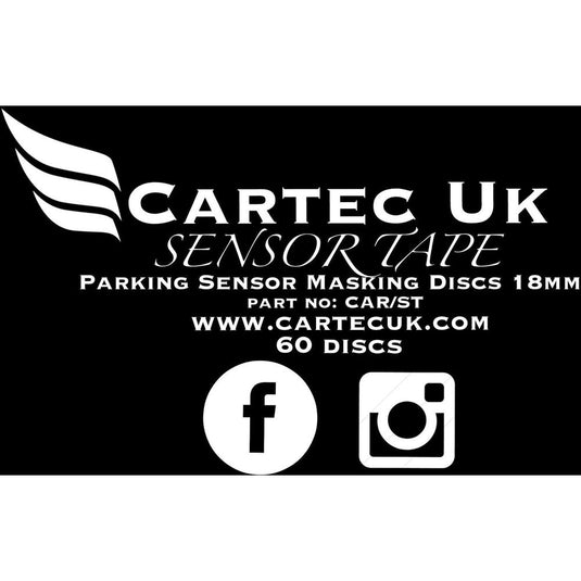 Cartec UK Sensor Tape - Parking Sensor Masking Discs (pack of 60) 18mm-Cartec UK