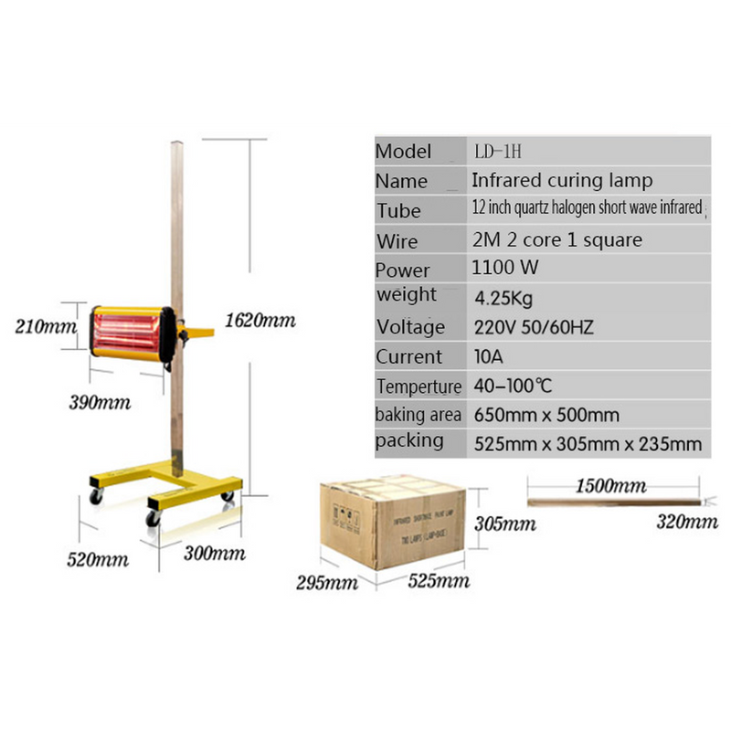 Load image into Gallery viewer, CureTec Mobile Single Headed Shortwave Infrared Ceramic Coating Dryer-Cartec UK
