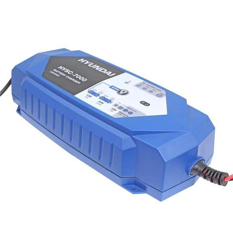 Load image into Gallery viewer, Hyundai HYSC-7000 SMART 24v and 12v Battery Charger-Cartec UK
